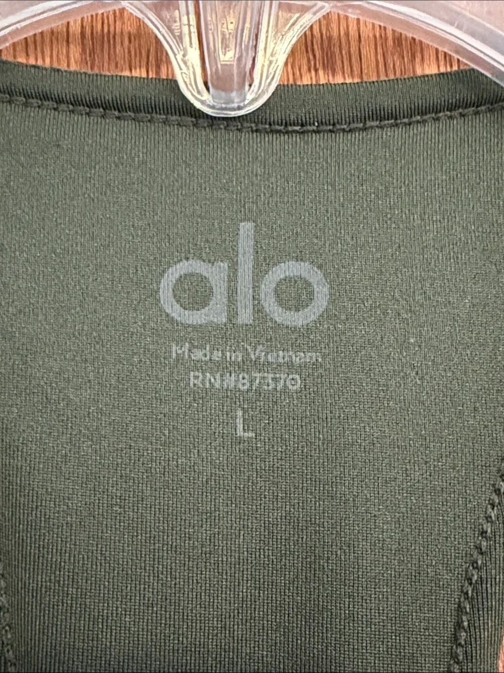 ALO Alosoft Serenity Bra Olive Green Size L